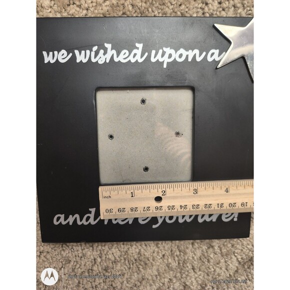 Mudpie Picture Frame Star Black Baby Table Decor - Picture 5 of 10